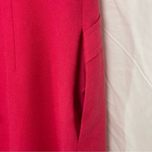 Banana Republic NWT Pink Dress Shortsleeved Pockets Linen Poly Rayon Sz.10-Tall - Picture 6 of 10